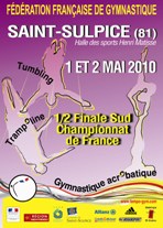 1/2 Finale Sud Tumbling, trampoline, gym acrobatique à Saint-Sulpice