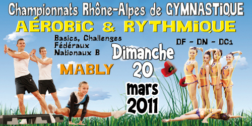 Championnat Régional Aérobic-GR le dimanche 20 mars à Roanne