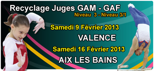 GAM/GAF - Recyclage Juge Niveau 3