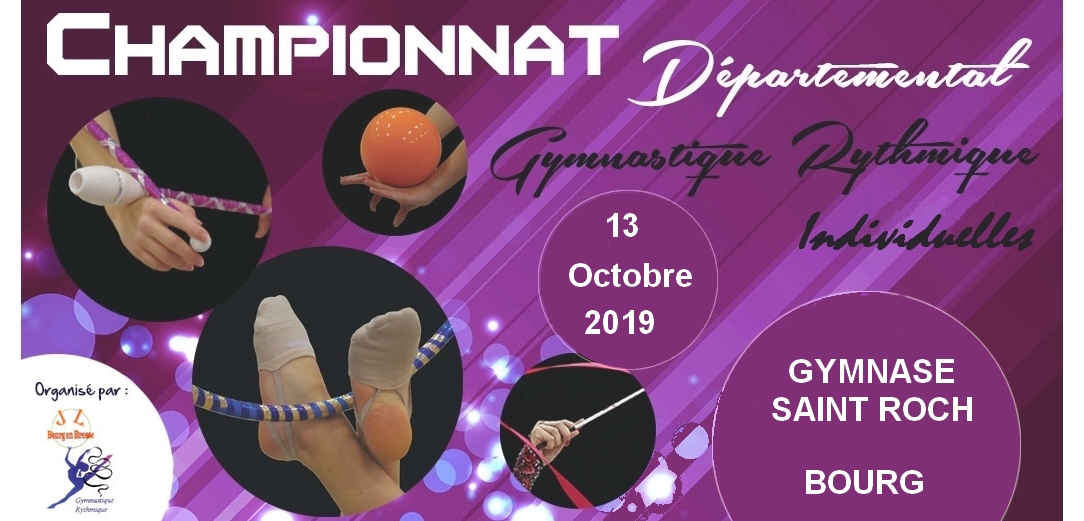 Championnat départemental individuels GR le 13 octobre à Bourg en Bresse Résultats